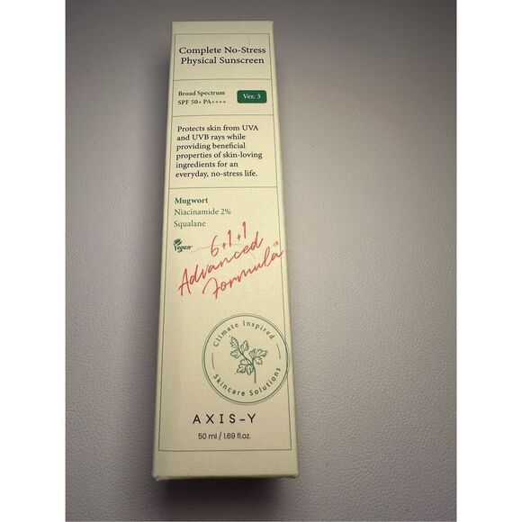 AXIS-Y Complete No-Stress Physical Sunscreen V3 - SPF 50 50ml - Picture 1 of 7